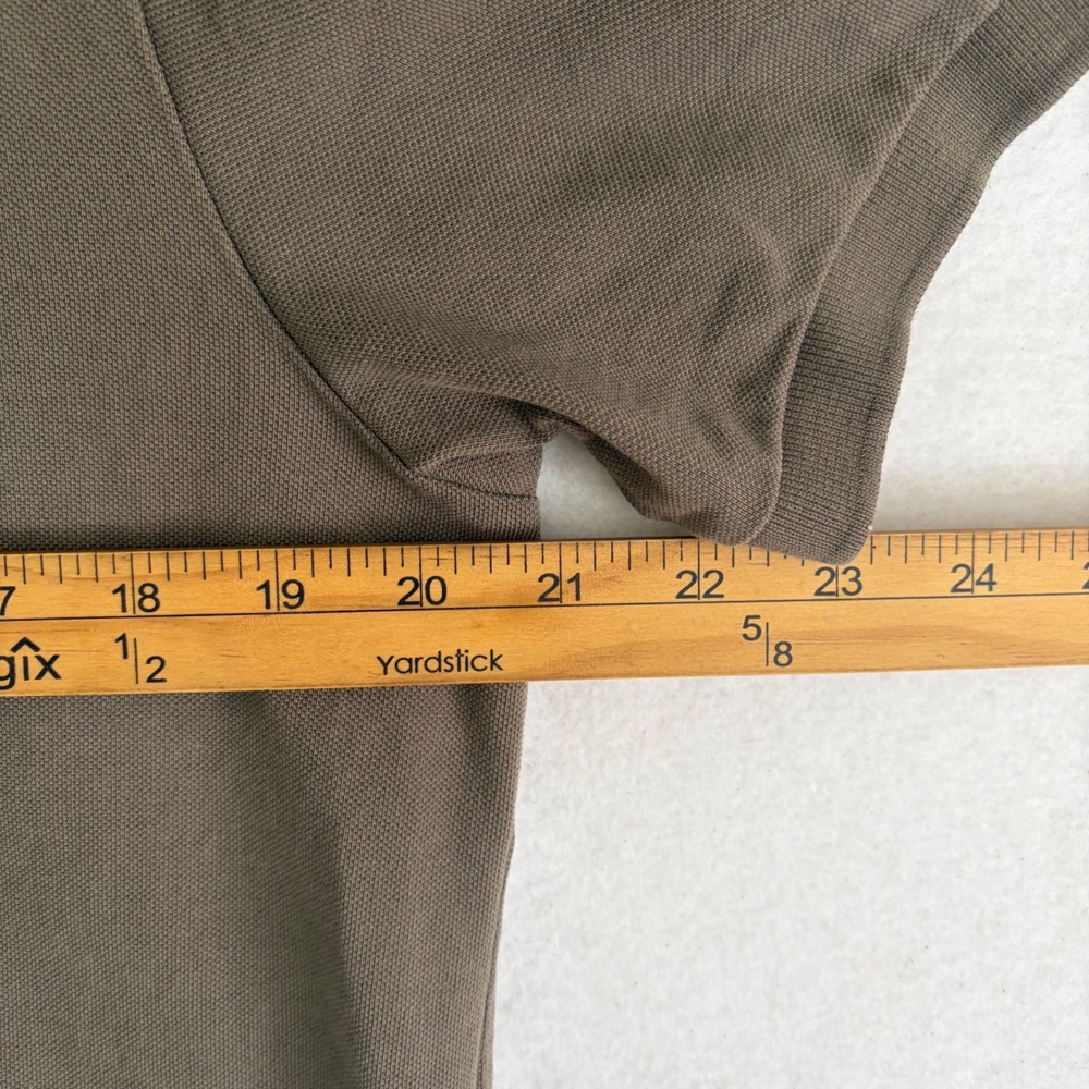 Todd Snyder Men's Organic Cotton Pique Polo Shirt Green Olive Thyme Size Medium - Picture 8 of 9